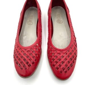 Corelli Leather Red Flat Shoes size 7
